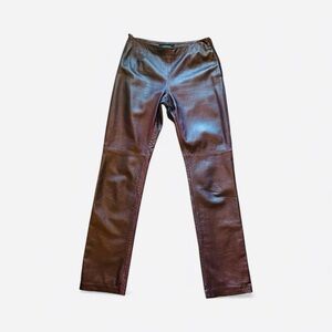 Soft leather Moda International Deep Burgundy  pants